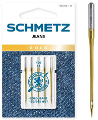 SCHMETZ Gold Jeans Needle Size 16 (Pack of 5 Needles)