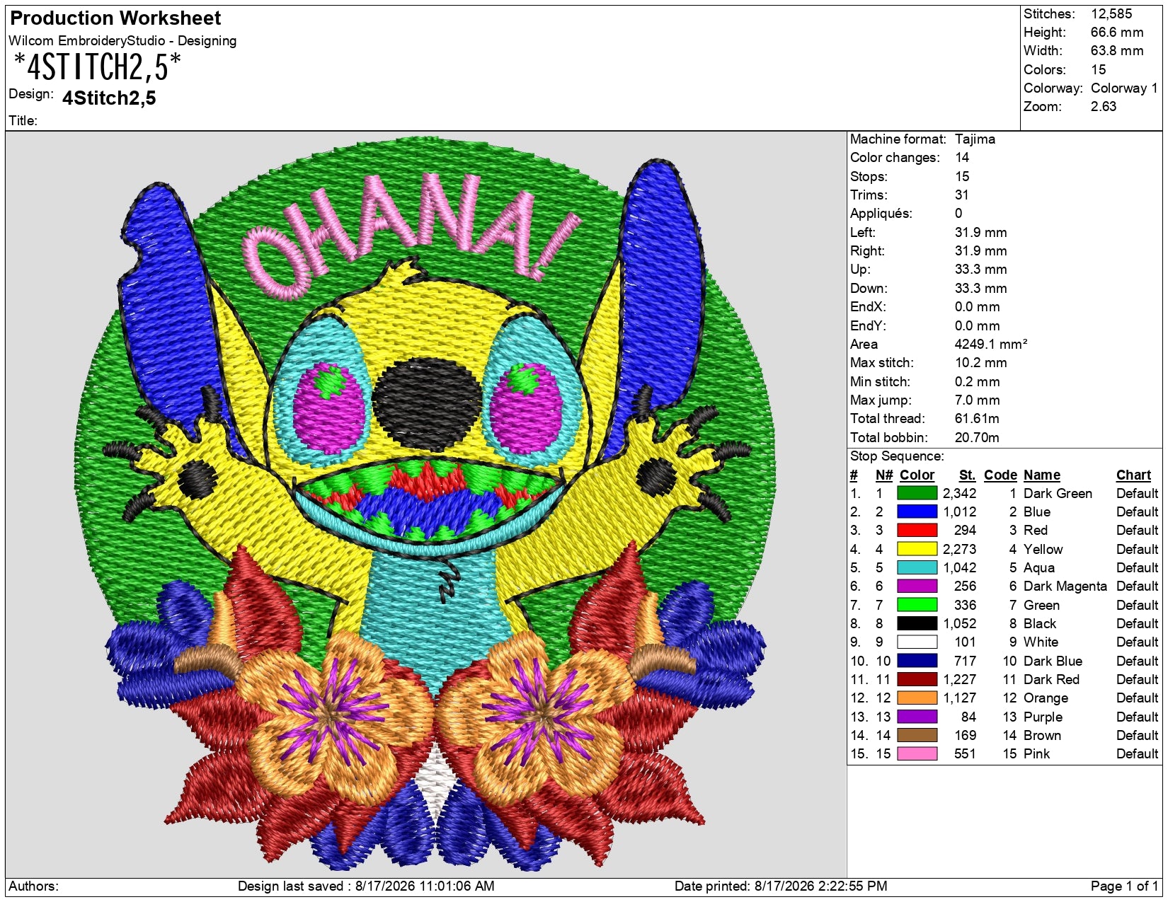 Digital stitch 4 embroidery design
