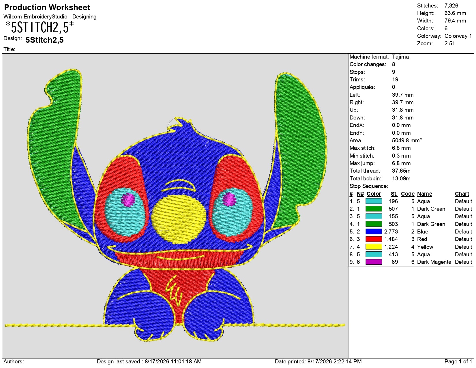 Stitch 5 Digital Embroidery Design