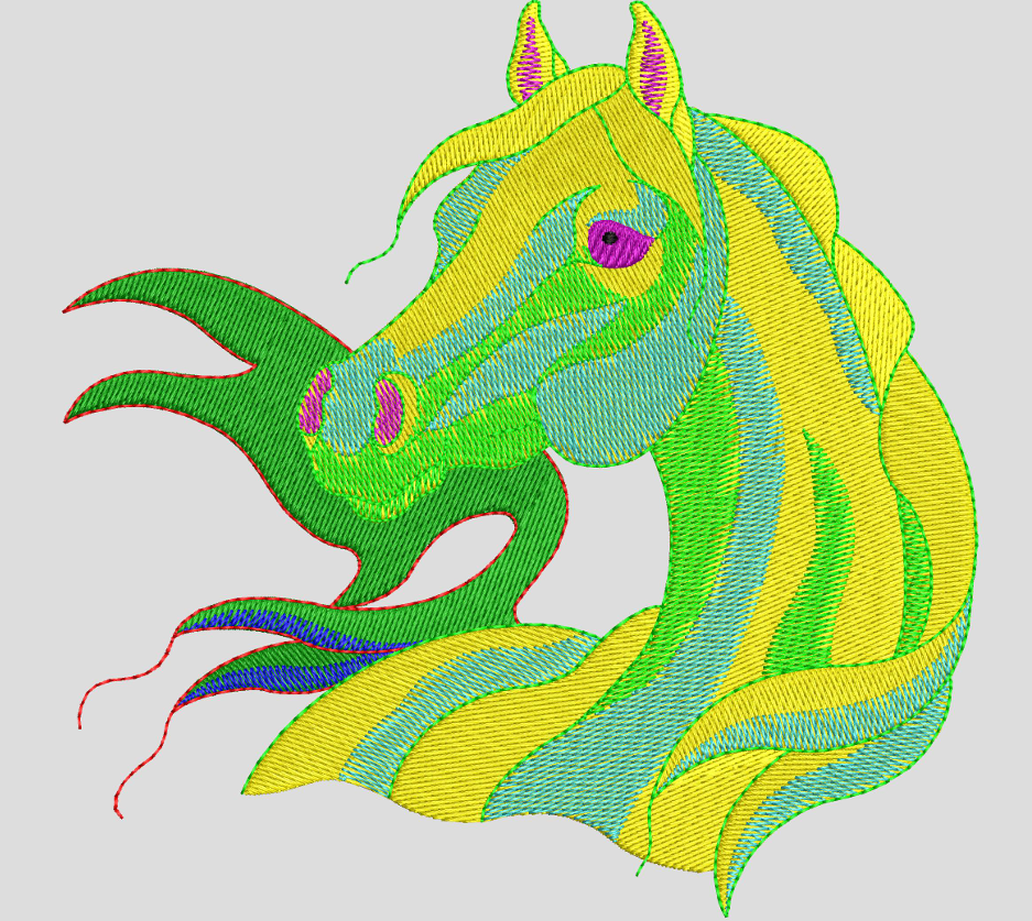 Digital Horse Embroidery Design HR0383