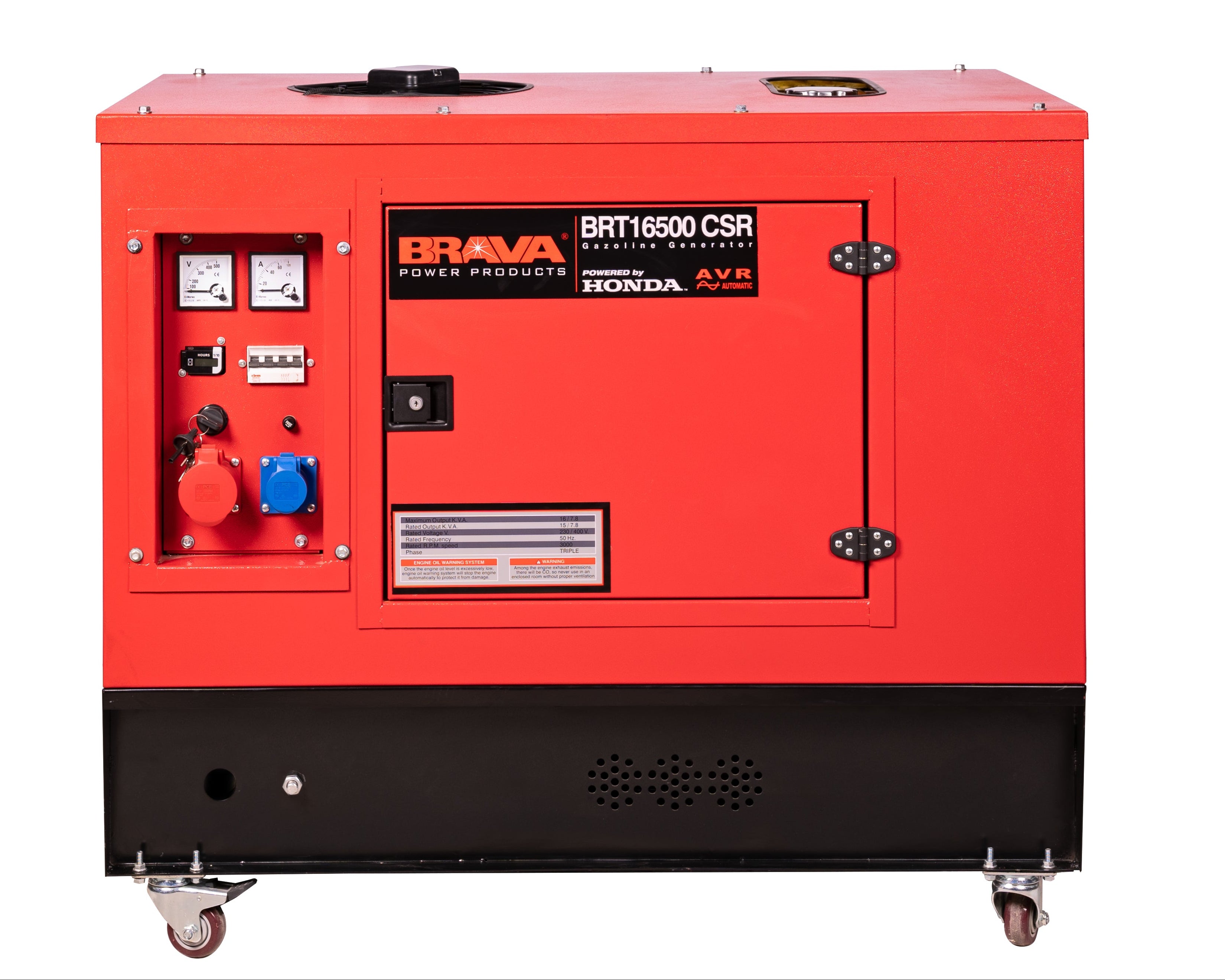 Bravo Electric Generator with Cabin - (BRT 16500 CSRX) 