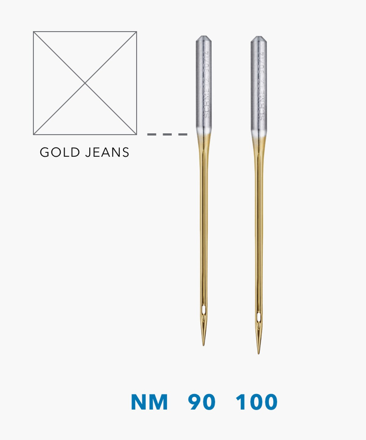 SCHMETZ Gold Jeans Needle Size 16 (Pack of 5 Needles)