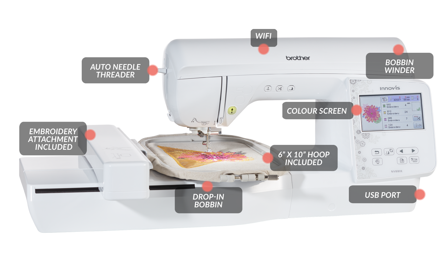 Brother Innov Embroidery Machines - NV880E