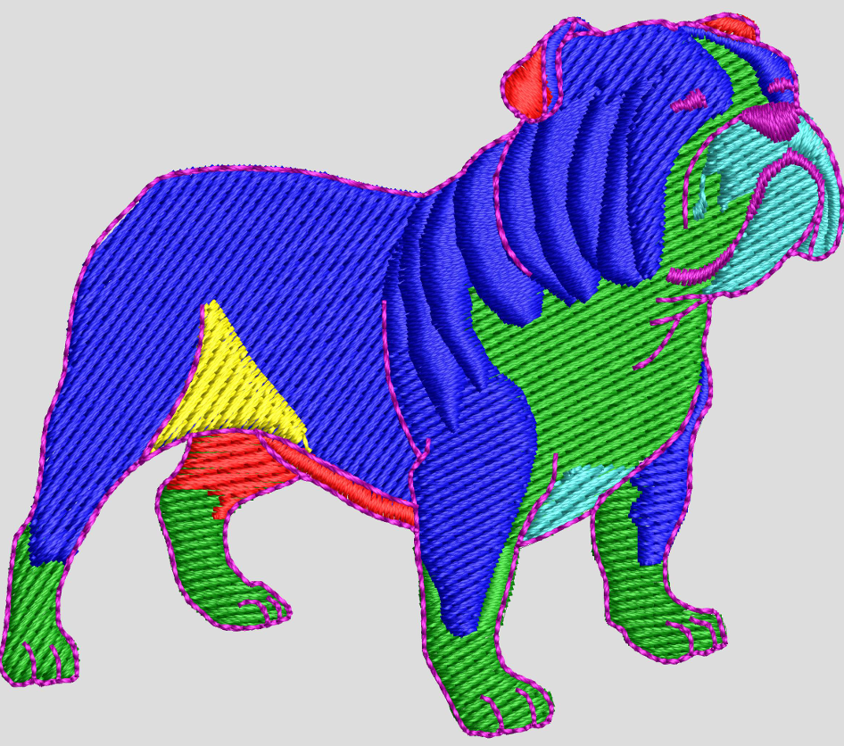 Digital Dog Embroidery Design DG0134