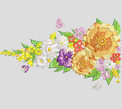 Digital Rose Embroidery Design1
