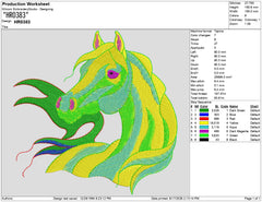 Digital Horse Embroidery Design HR0383