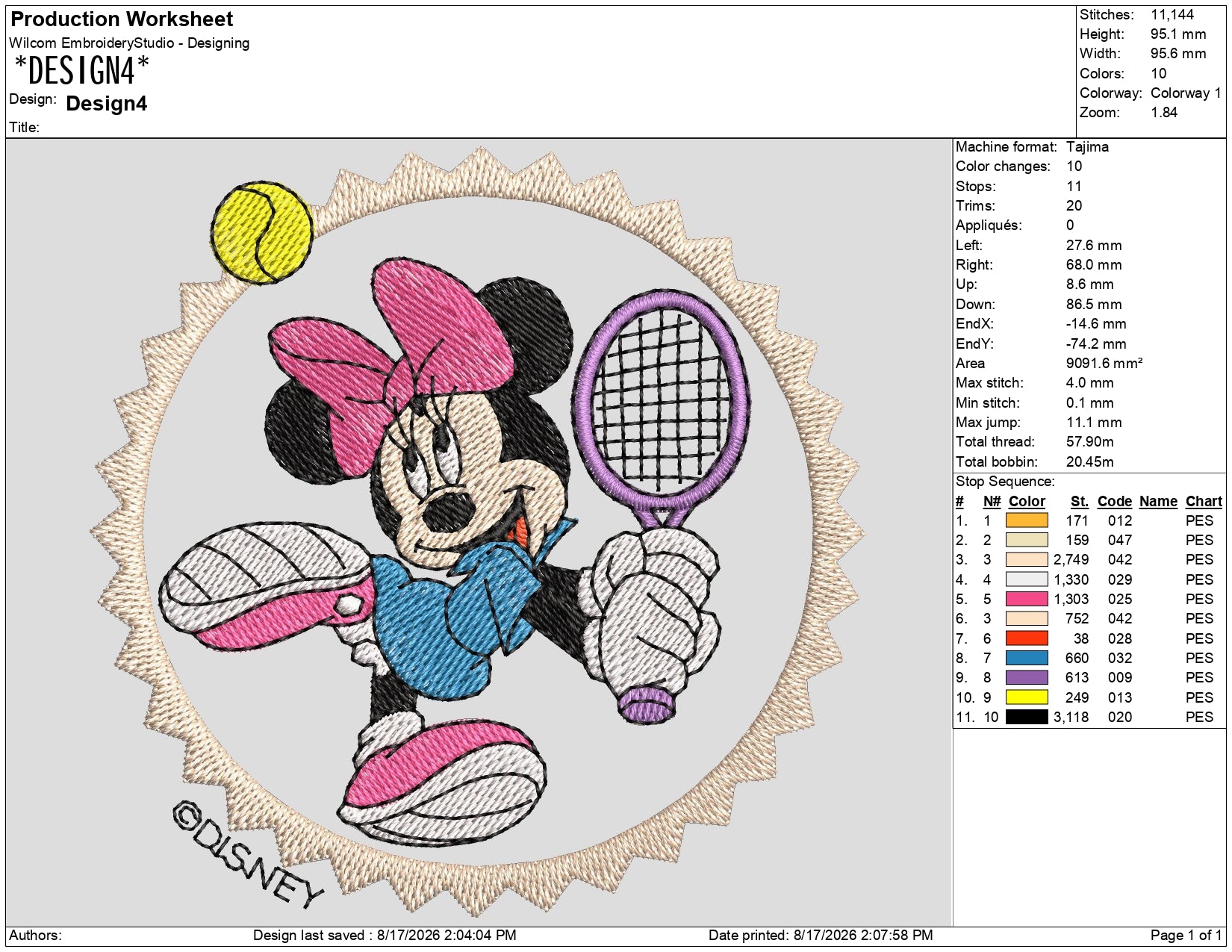 Disney Minnie Digital Embroidery Design4